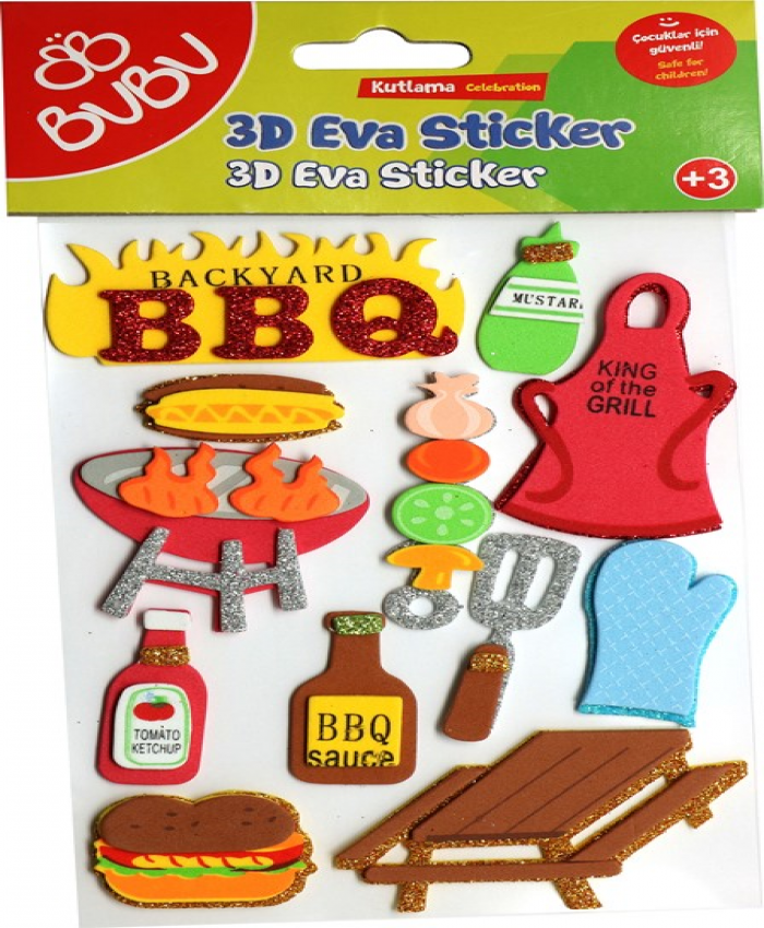 BU-BU EVA STICKER 3D PARTİ BUBU-STS041