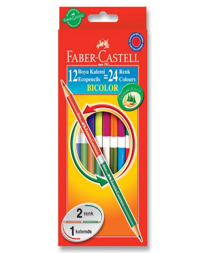 FABER CASTELL KURUBOYA BICOLOR 24 RENK 120612