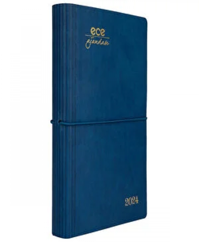 ECE AJANDA 12X18 YENİ AKÇAY NO:9 - LACİVERT 2024