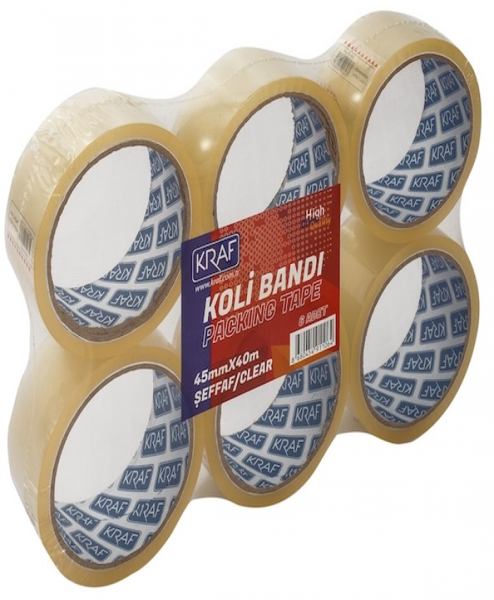 KRAF KOLİ BANDI ŞEFFAF 45X40 METRE