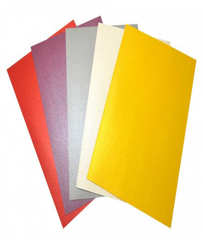 LİNO KARTON SEDEFLİ 49x69 230 GR 5 RENK 10 LU PD-0