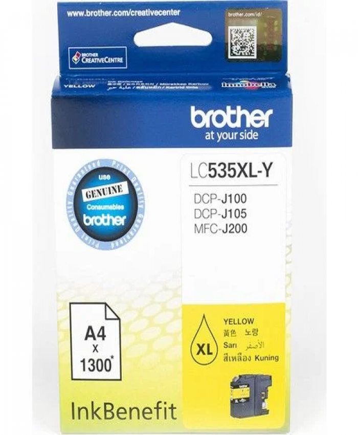 BROTHER LC535XLY YELLOW 1300 SAYFA KARTUŞ 