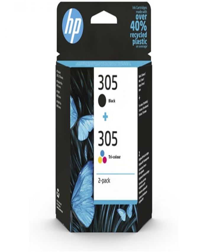 HP 6ZD17AE 305 2 PACK TRİ-COLOR/BLACK