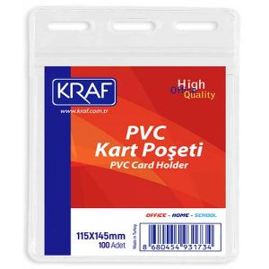 KRAF KART POŞETİ PVC 115x145 MM 100 LÜ