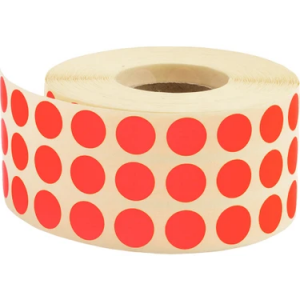 TANEX NOKTA ETİKETİ 10 MM 5000 Lİ KIRMIZI TEKLİ KU