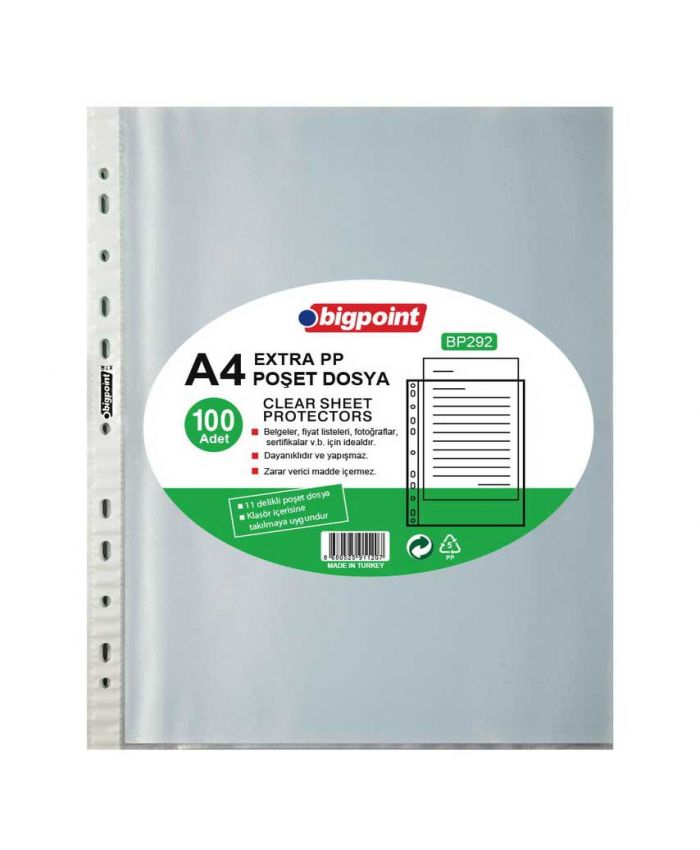 BİG POİNT POŞET DOSYA 100LÜ EXTRA BP292