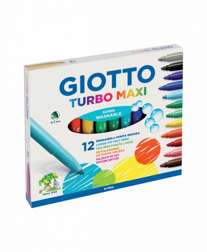 GIOTTO KEÇELİ KALEM TURBO MAXI 12 RENK 454000