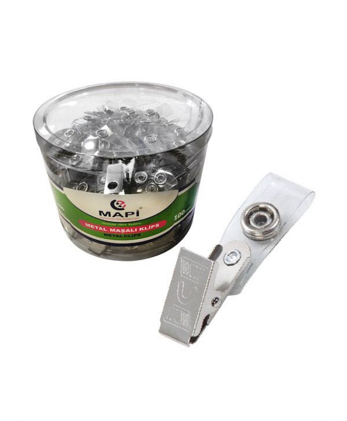 MAPİ KLİPS METAL MAŞALI ŞEFFAF 100 LÜ 910 05 06