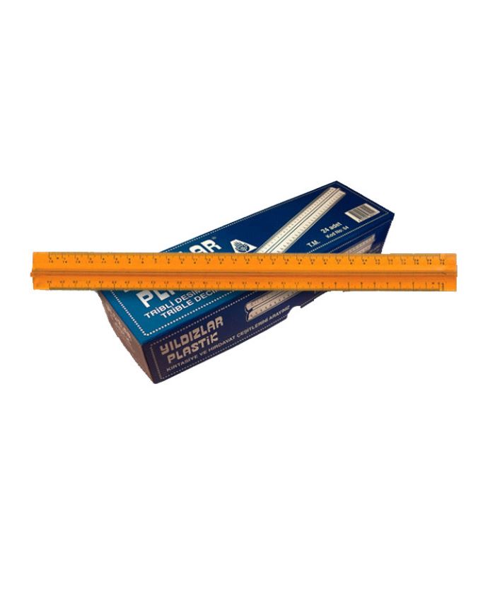 YILDIZLAR DESİMETRE CETVEL TRİBLİ 30 CM